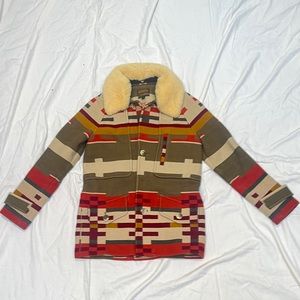 pendleton women’s blanket coat - sm - removable collar